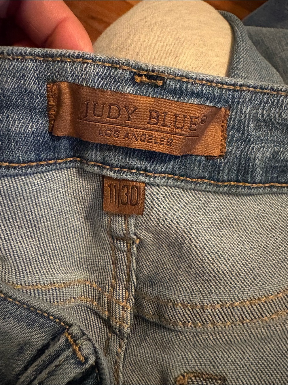 Judy Blue Straight Fit Jeans Size 11/30 Light Wash High Rise Straight Leg (1184) - Picture 5 of 10